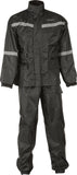 FLY RACING 2-PIECE RAIN SUIT BLACK LG #6016 478-8010~4