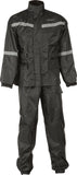FLY RACING 2-PIECE RAIN SUIT BLACK XL #6016 478-8010~5