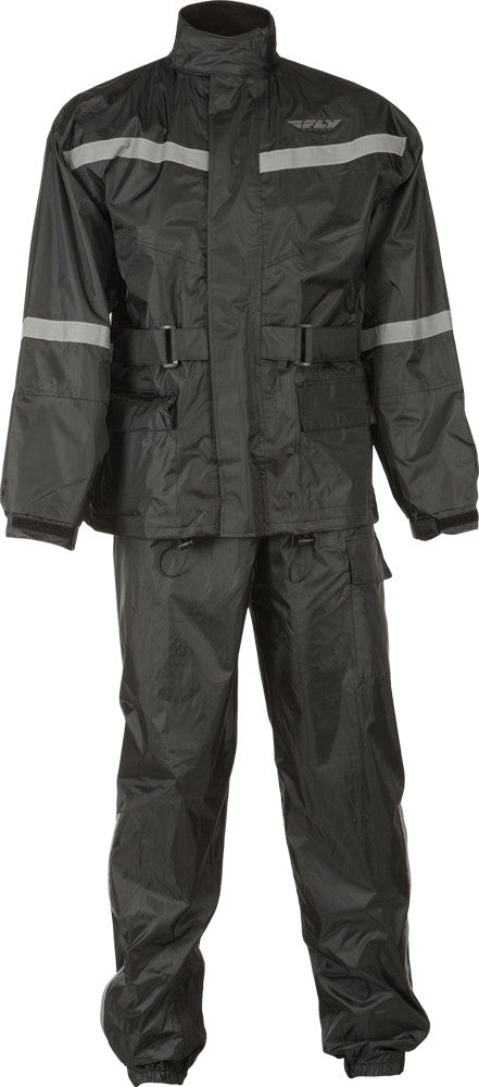 FLY RACING 2-PIECE RAIN SUIT BLACK SM #6016 478-8010~2-atv motorcycle utv parts accessories gear helmets jackets gloves pantsAll Terrain Depot