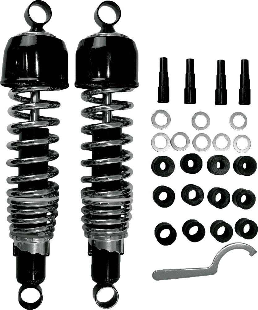 EMGO CLASSIC SHOCKS W/CLEVIS MOUNT BLACK/CHROME 365 MM 17-05542