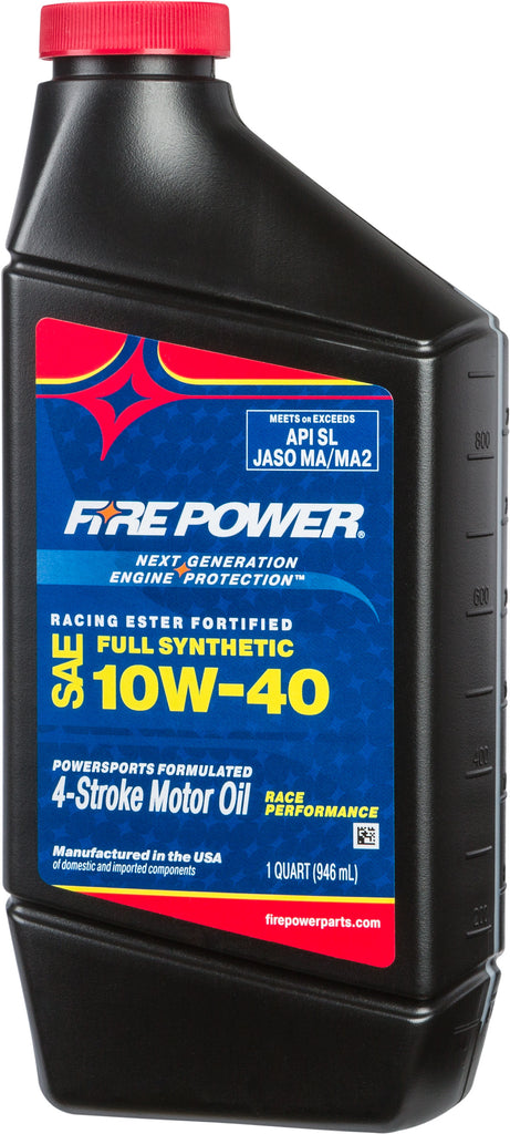 FIRE POWER SYNTHETIC 4-STROKE OIL W/ESTER 10W-40 QT 12/CASE 196984