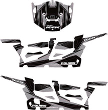 Load image into Gallery viewer, D'COR POL RZR4 COMPLETE GRAPHIC KIT SILVER/BLACK 20-60-119