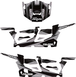 D'COR POL RZR4 COMPLETE GRAPHIC KIT SILVER/BLACK 20-60-119
