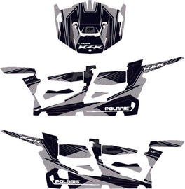 D'COR POL RZR COMPLETE GRAPHIC KIT SILVER/BLACK 20-60-118