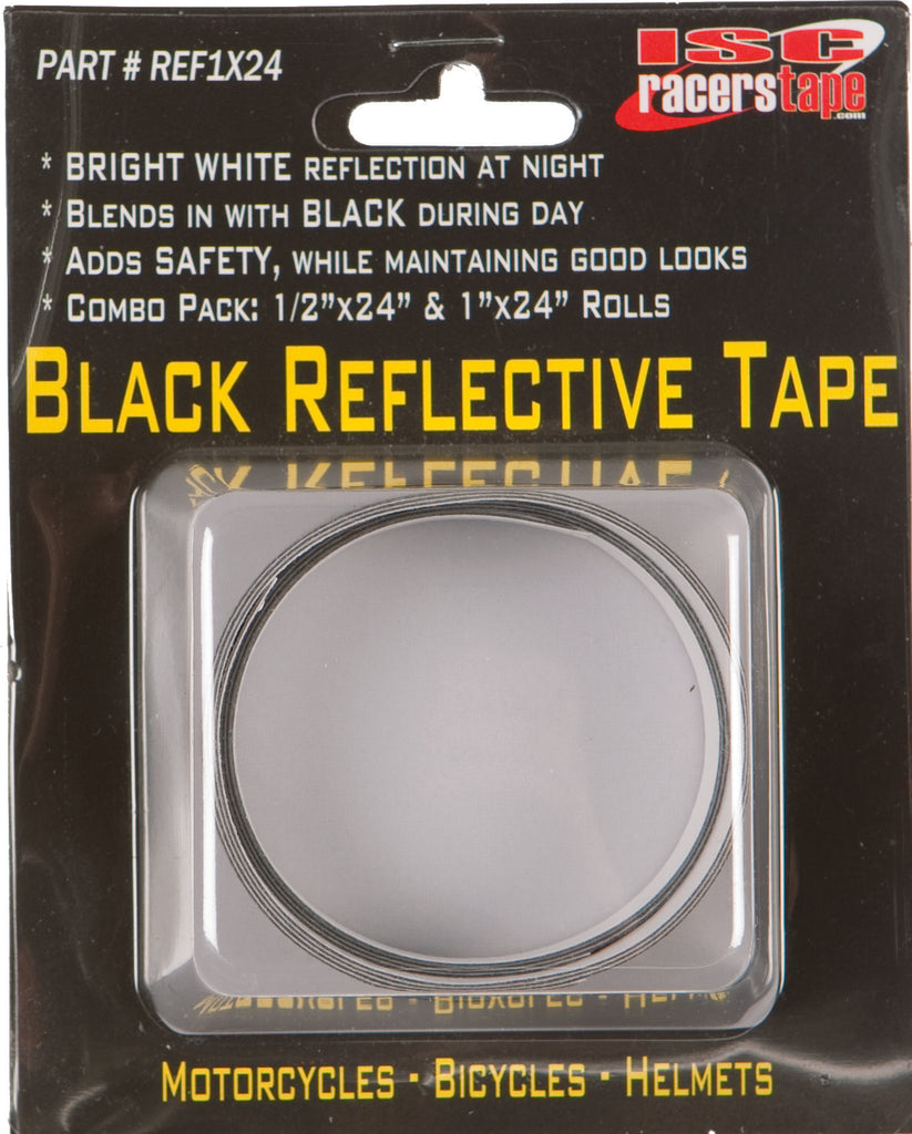 ISC BLACK REFLECTIVE TAPE 1/2X24" & 1X24" REF1X24