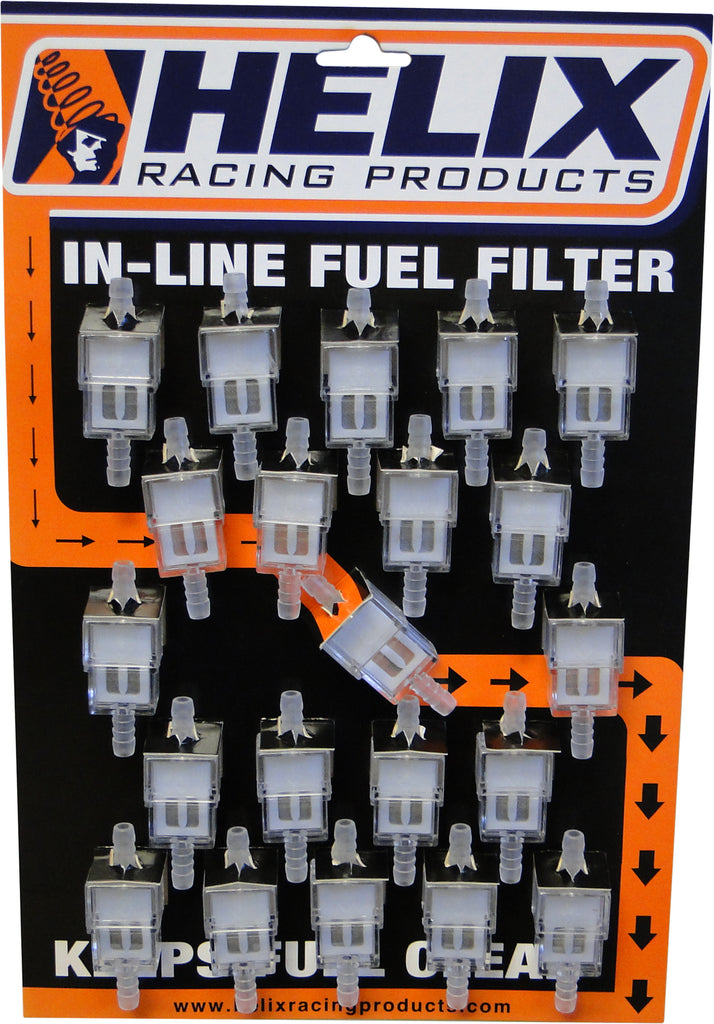 HELIX 1/4" FUEL FILTERS 21/PK W/DISPLAY CARD 118-9210