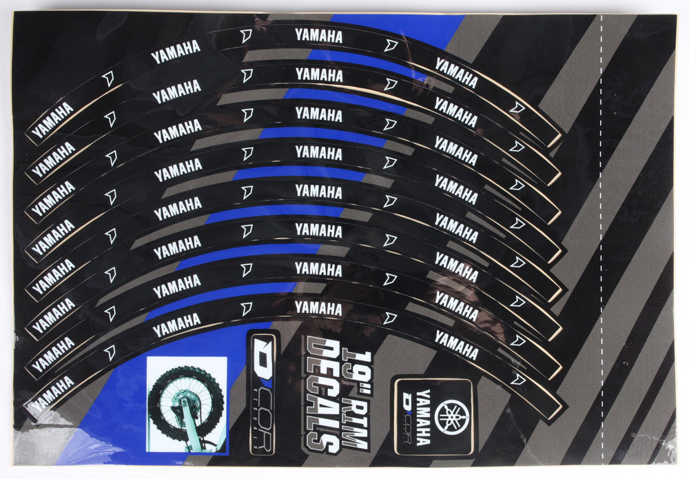 D'COR RIM DECALS 19" YAMAHA LOGO REAR 40-80-207