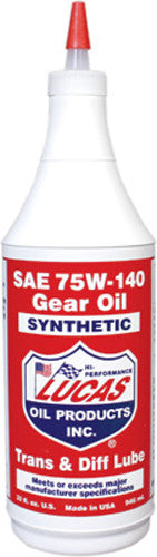 LUCAS SYNTHETIC GEAR OIL 75W-140 QT 10121