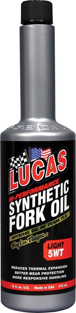 LUCAS SYNTHETIC FORK OIL 5WT 16OZ 10771