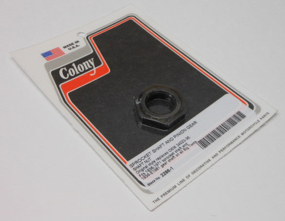 COLONY MACHINE SPROCKET/PINION GEAR SHAFT NUT BIG TWIN 36-71 2286-1