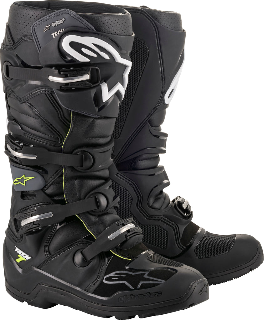 ALPINESTARS TECH 7 ENDURO DS BOOTS BLACK/GREY SZ 09 2012620-106-9