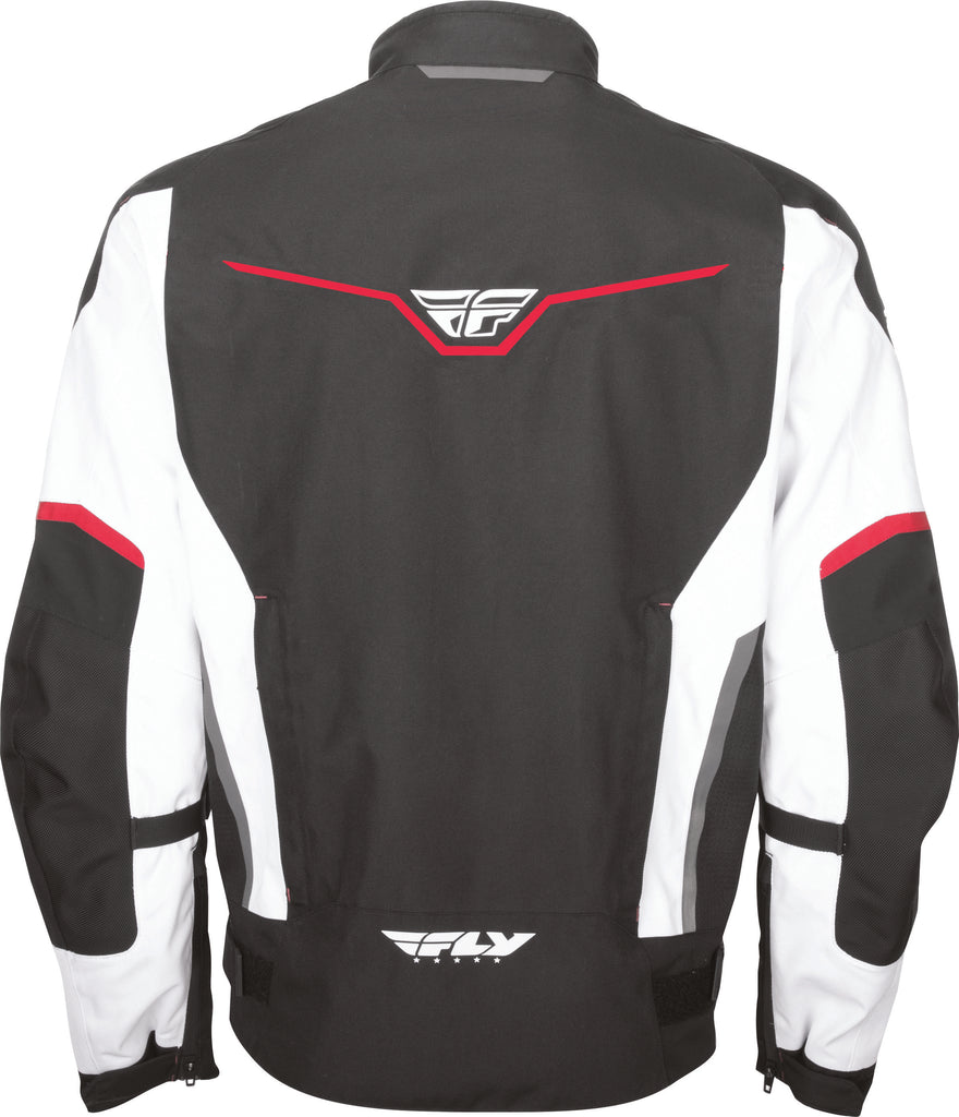FLY RACING STRATA JACKET BLACK/WHITE/RED LG 477-2101-4