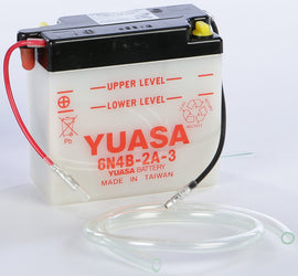 YUASA BATTERY 6N4B-2A-3 CONVENTIONAL YUAM26B43-atv motorcycle utv parts accessories gear helmets jackets gloves pantsAll Terrain Depot
