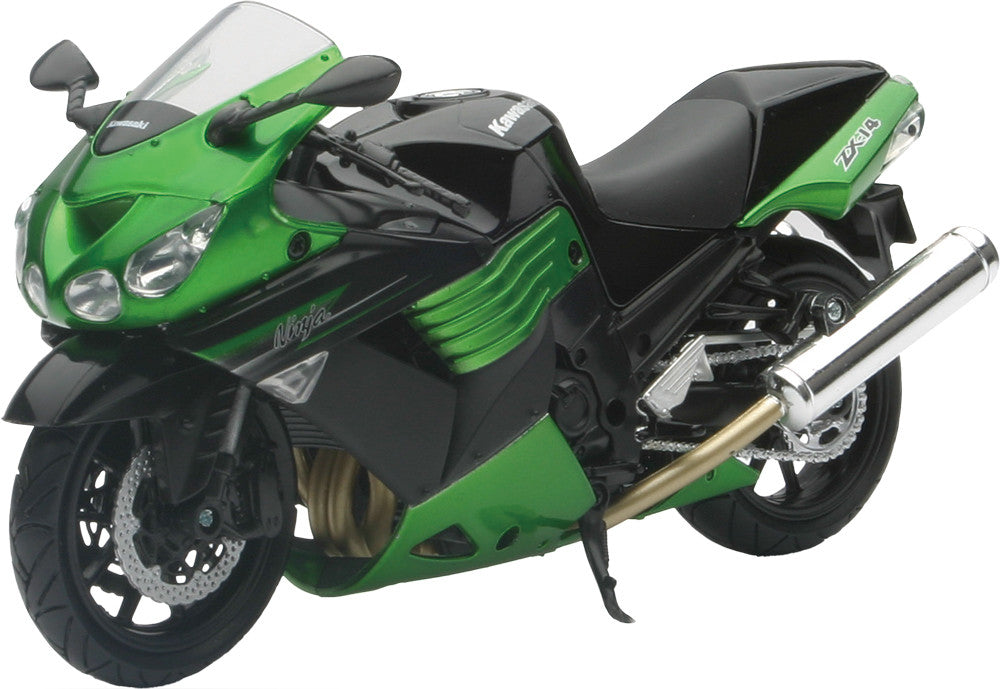 NEW-RAY REPLICA 1:12 SUPER SPORT BIKE 11 KAWASAKI ZX14 GREEN 57433B