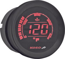Load image into Gallery viewer, KOSO HD-02T 2'' OIL TEMP GAUGE BLACK BEZEL BA050510