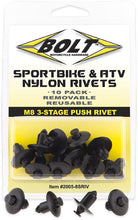 Load image into Gallery viewer, BOLT M8 THREE STAGE PUSH RIVET KIT 10/PK 2005-8SRIV