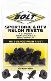 BOLT M8 THREE STAGE PUSH RIVET KIT 10/PK 2005-8SRIV