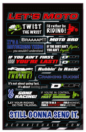 D'COR KIDS MOTO TALK DECAL SHEET 40-90-114