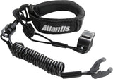 ATLANTIS PRO FLOATING WRIST LANYARD BLACK W/WHISTLE A2109PFW
