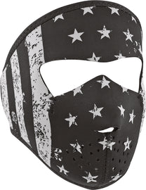 ZAN NEOPRENE SMALL MASK BLACK WHITE FLAG WNFMS091