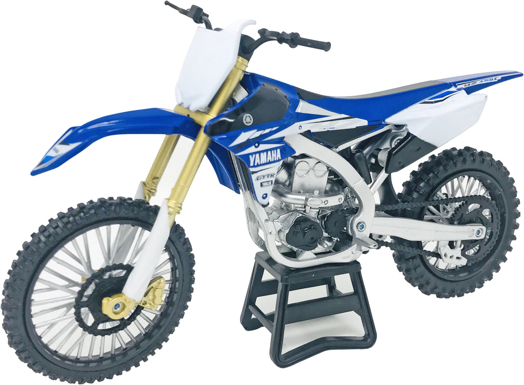 NEW-RAY REPLICA 1:12 RACE BIKE 17 YAMAHA YZ450F BLUE 57983