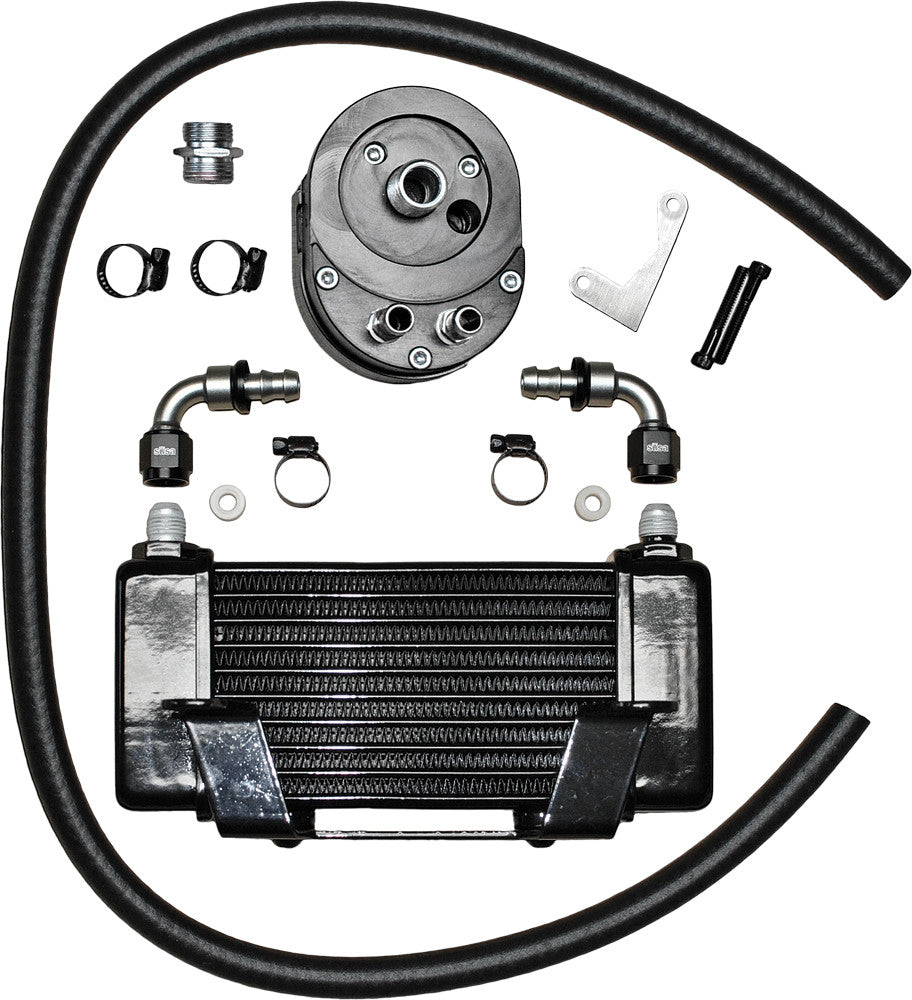 JAGG LOWMOUNT 10-ROW OIL COOLER BLACK 750-2400