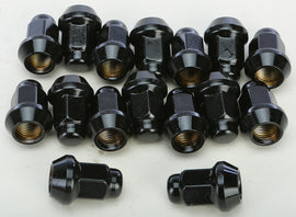 AWC LUG NUTS BLACK POL 3/8