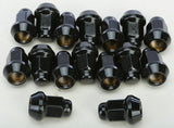 AWC LUG NUTS BLACK POL 3/8