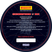 Load image into Gallery viewer, PIRELLI TIRE INSERT DISPLAY SIGN SCORPION MX MID-HARD PIRELLI SC HARD SIGN