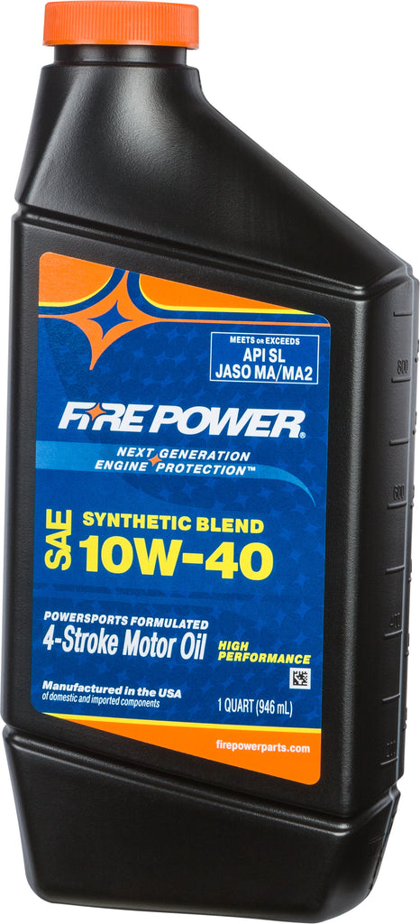 FIRE POWER SYNTHETIC BLEND 4-STROKE OIL 10W-40 QT 12/CASE 196982