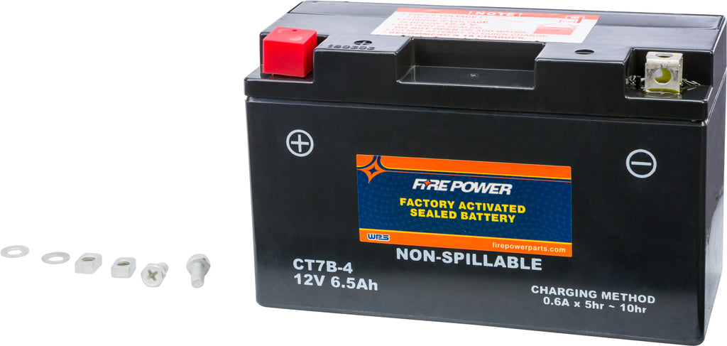FIRE POWER BATTERY CT7B-4 SEALED FACTORY ACTIVATED CT7B-4-atv motorcycle utv parts accessories gear helmets jackets gloves pantsAll Terrain Depot