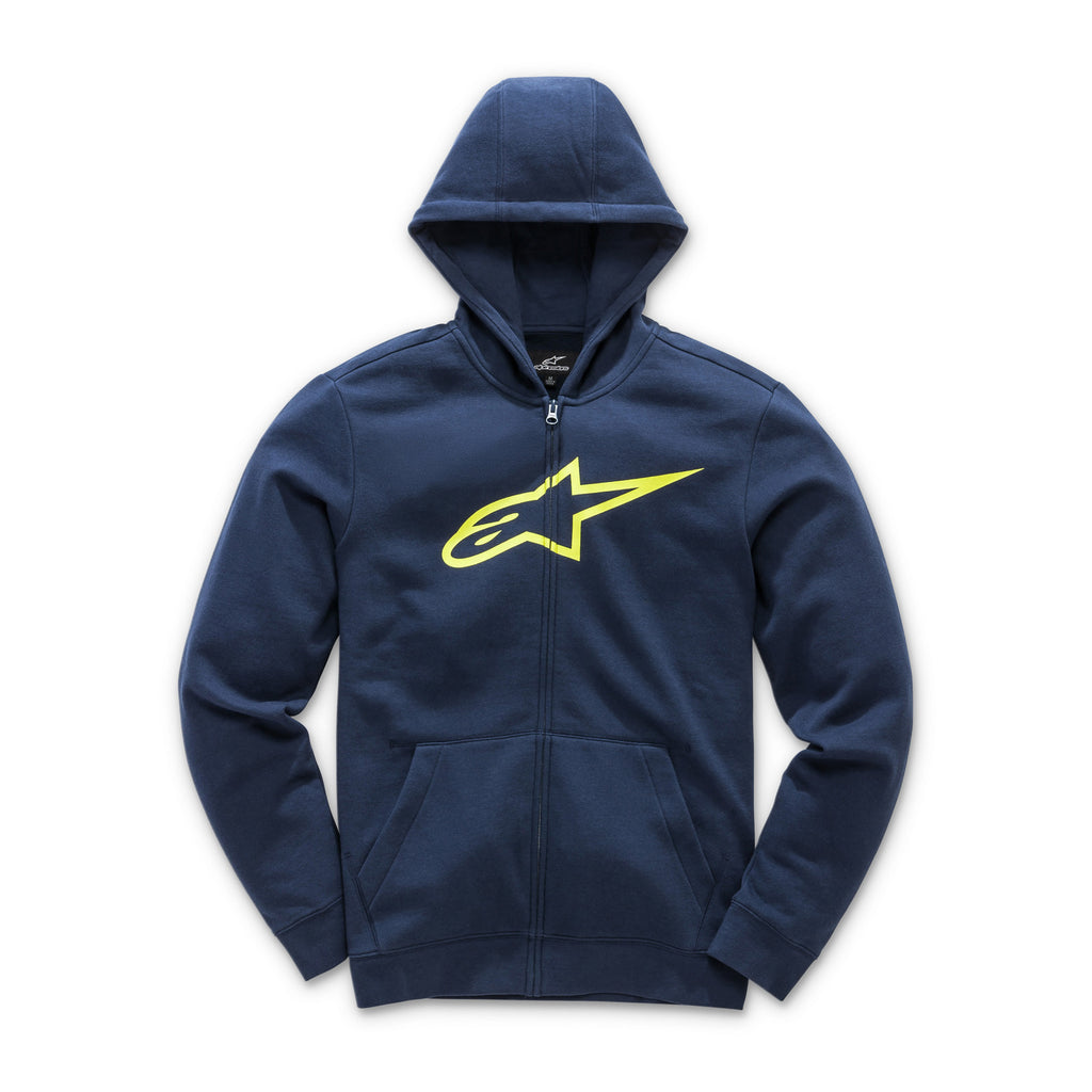 ALPINESTARS YOUTH AGELESS FLEECE NAVY/HI VIS YELLOW MD 3038-53010-7055-M