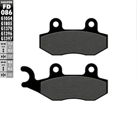 GALFER BRAKE PADS SEMI METALLIC FD086G1054 FD086G1054