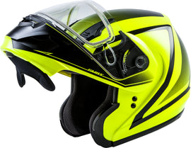 GMAX MD-04S MODULAR DOCKET SNOW HELMET HI-VIS/BLACK XS G2042603