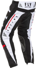 Load image into Gallery viewer, FLY RACING KINETIC K120 PANTS BLACK/WHITE/RED SZ 18 373-43318