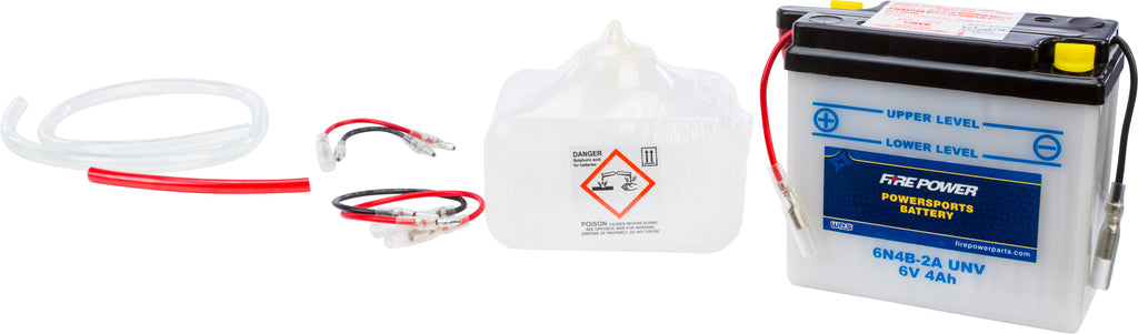 FIRE POWER BATTERY W/ACID 6N4B-2A UNV 6V 6N4B-2A/UNV-atv motorcycle utv parts accessories gear helmets jackets gloves pantsAll Terrain Depot