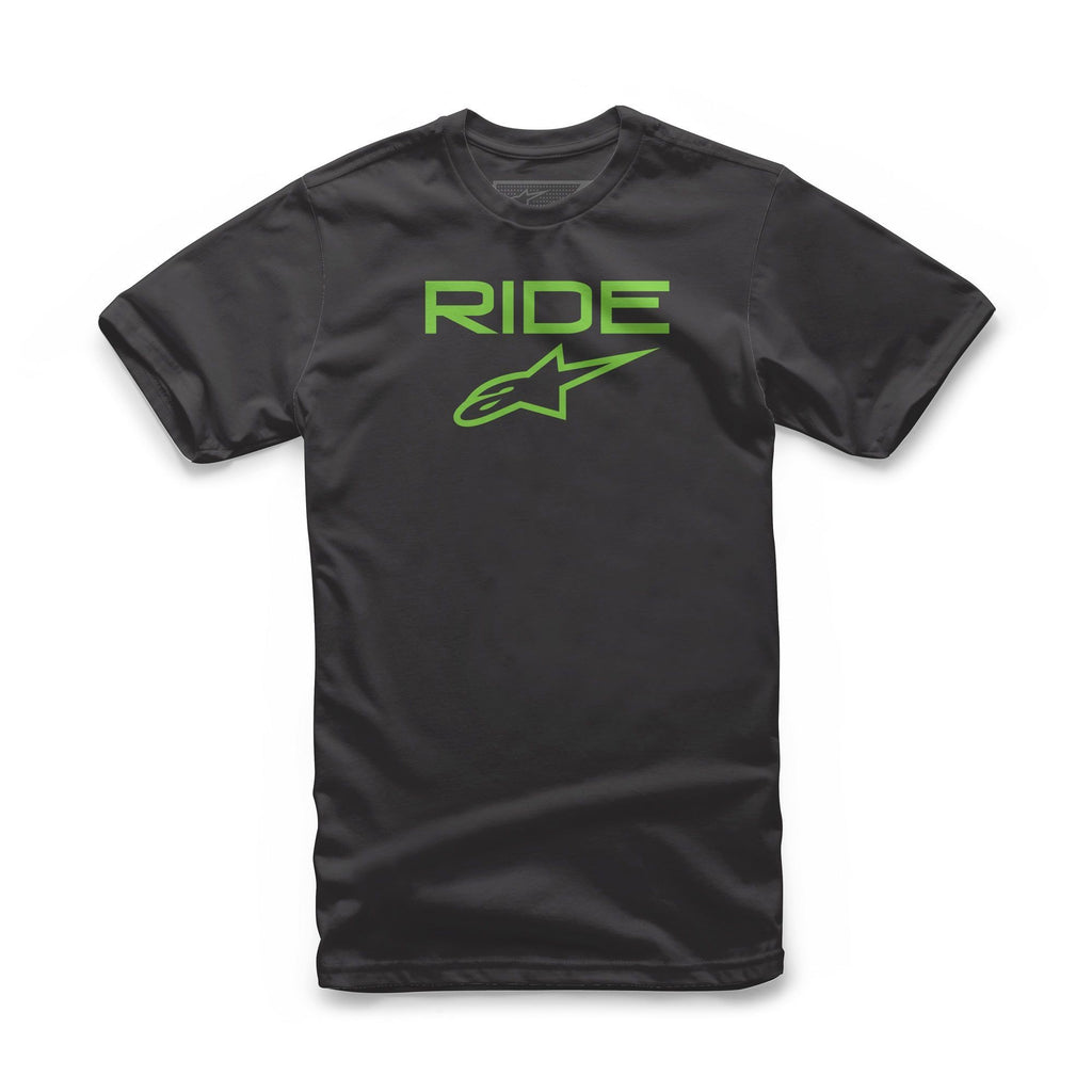 ALPINESTARS YOUTH RIDE 2.0 TEE BLACK/GREEN MD 3038-72010-1060-M