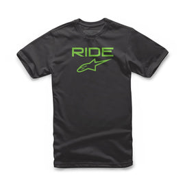ALPINESTARS YOUTH RIDE 2.0 TEE BLACK/GREEN MD 3038-72010-1060-M