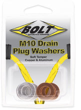Load image into Gallery viewer, BOLT CRUSH WASHERS 10X18MM 10/PK 5 ALUMINUM &amp; 5 COPPER DPWM10.18-10