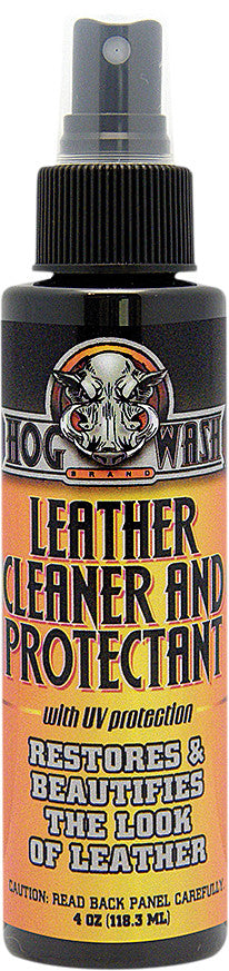 HOG WASH LEATHER CLEANER & PROTECTANT W/UV PROTECTION 4OZ HW0547