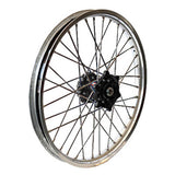 DUBYA REAR WHEEL SET 2.15X18 BLACK HUB SILVER RIM 56-3066BS
