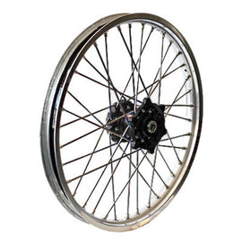 DUBYA REAR WHEEL SET 2.15X19 BLACK HUB SILVER RIM 56-3156BS