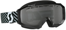 SCOTT HUSTLE MX ENDURO GOGGLE BLACK/WHITE W/GREY LENS 262594-1007328