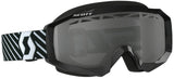SCOTT HUSTLE MX ENDURO GOGGLE BLACK/WHITE W/GREY LENS 262594-1007328