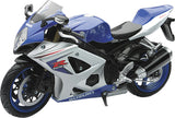 NEW-RAY REPLICA 1:12 SUPER SPORT BIKE 08 SUZUKI GSX-R1000 BLUE 57003A