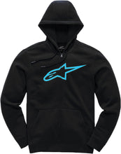 Load image into Gallery viewer, ALPINESTARS AGELESS II FLEECE BLACK/TURQUOISE SM 1038-53052-1076-S