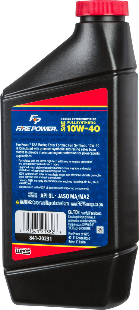 FIRE POWER SYNTHETIC 4-STROKE OIL W/ESTER 10W-40 QT 12/CASE 196984