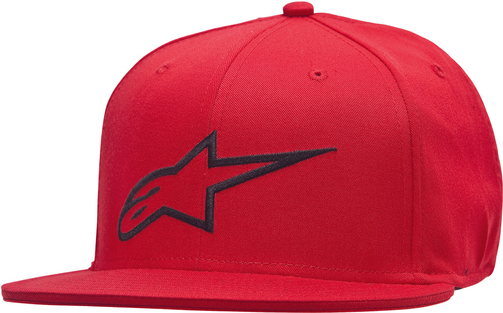 ALPINESTARS AGELESS FLAT BILL HAT RED/BLACK SM/MD 1035-81015-3010-S/M
