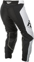 Load image into Gallery viewer, FLY RACING WOMEN'S LITE RACE PANTS WHITE/BLACK SZ 26 191361057885