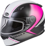 GMAX FF-49S FULL-FACE HAIL SNOW MATTE BLACK/PINK/WHITE MD G2495345